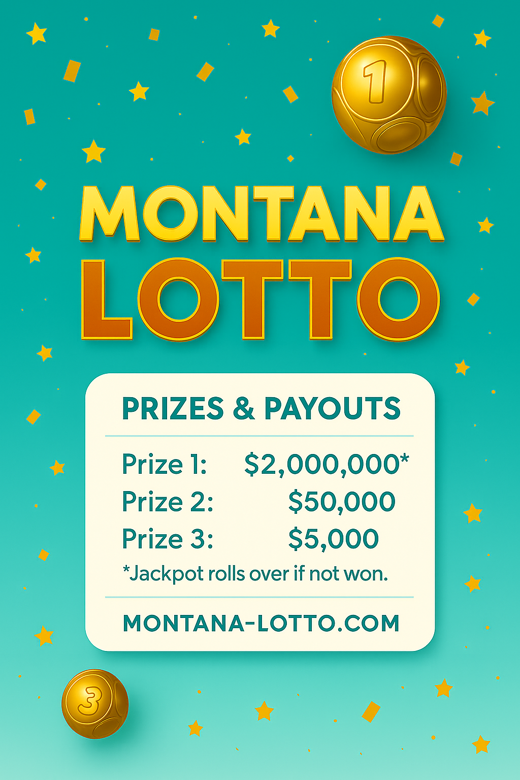Montana Lotto prizes and payouts poster